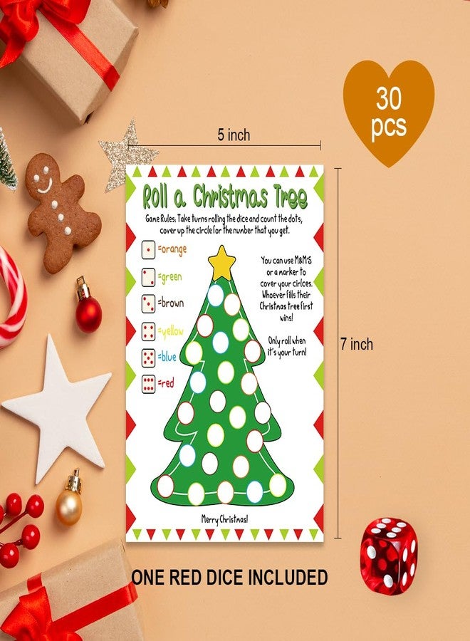 Xenseou 30PCS Roll a Christmas Tree, Christmas Games for Group, Fun Xmas Party Games -SDSZ02 - Image 2